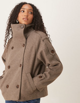 Talia | Cropped Wool Trench Coat