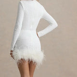 Kennedy | Sequin Feather Mini Dress