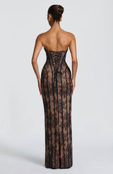 Valleria | Lace Corset Maxi Dress