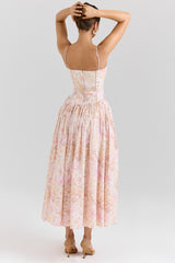 Elodie | Floral Corset Maxi Dress